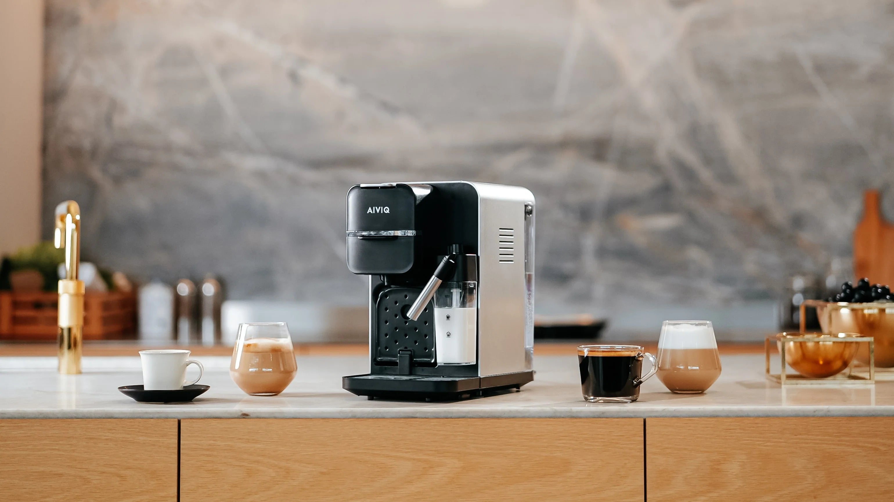 AIVIQ MultiBrew Pro - Den Smarta 5-i-1 Multi-Kapsel Kaffemaskin