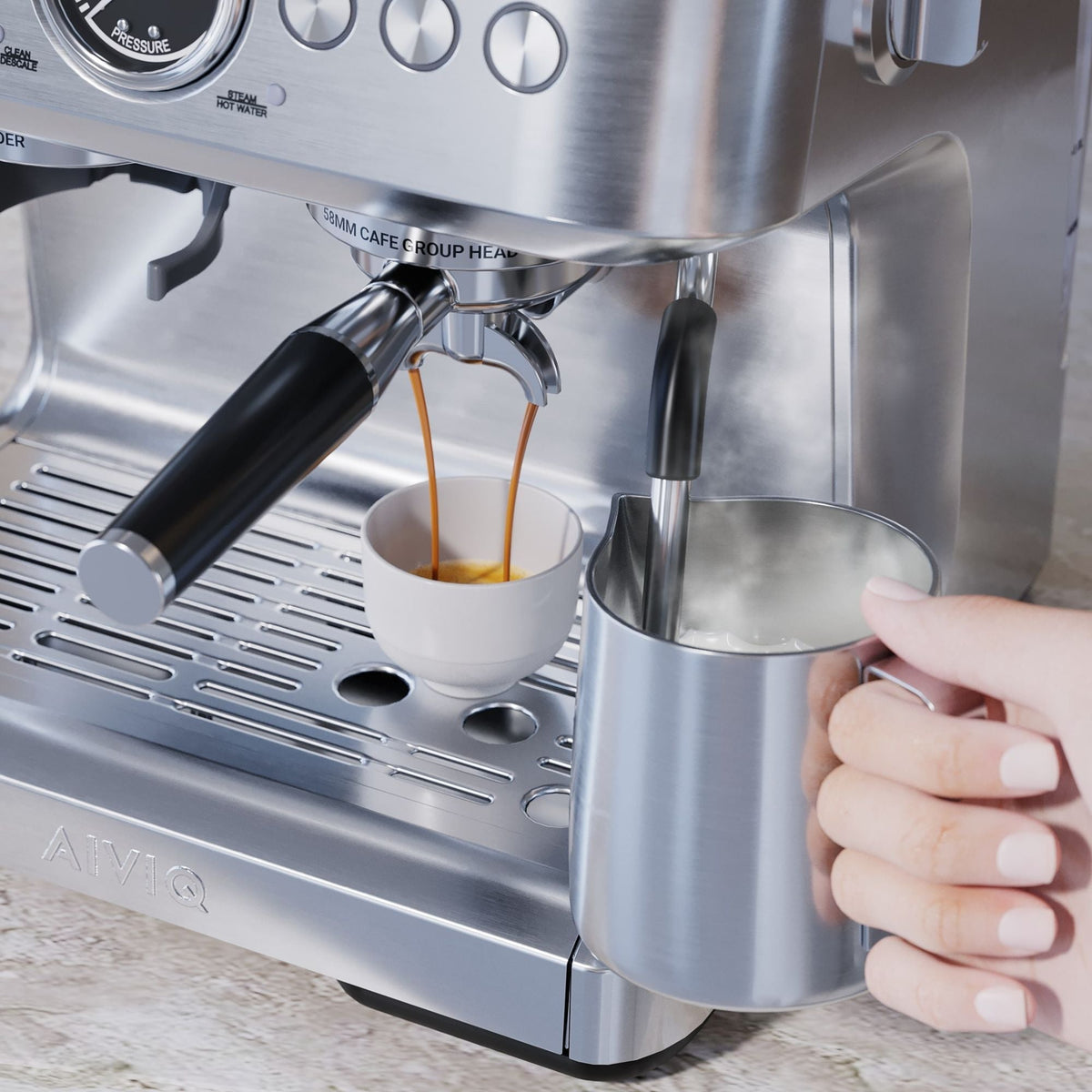 Aspire Brew - Espressomaskin med kaffekvarn